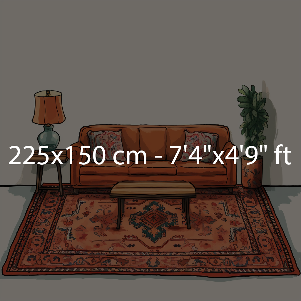 225x150 cm-7'38"×4'92" ft