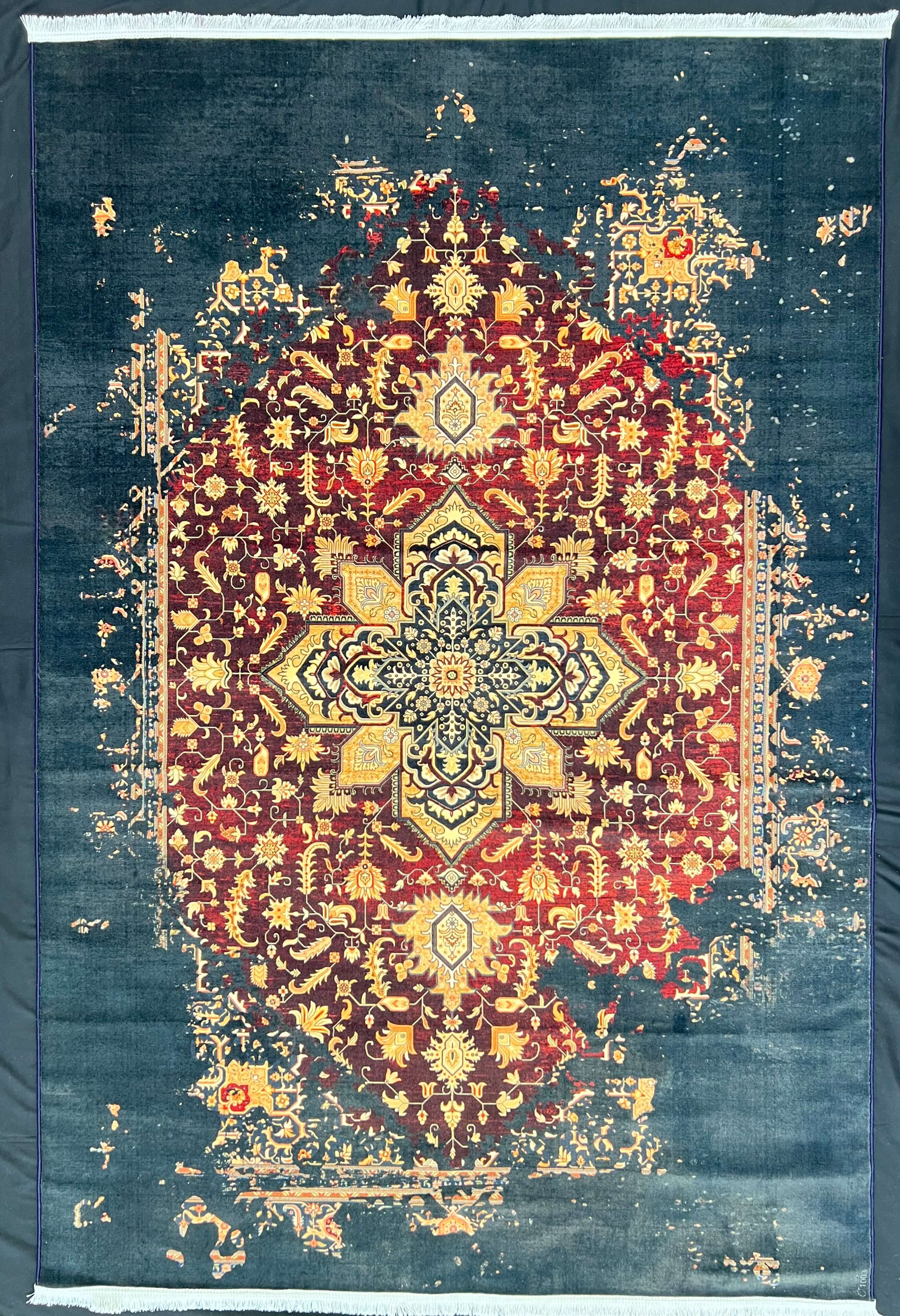 Mediterranean Marvel Tribal Printed Rug