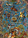 Light Blue Hunting Heritage Silk Persian Area Rug Carpet