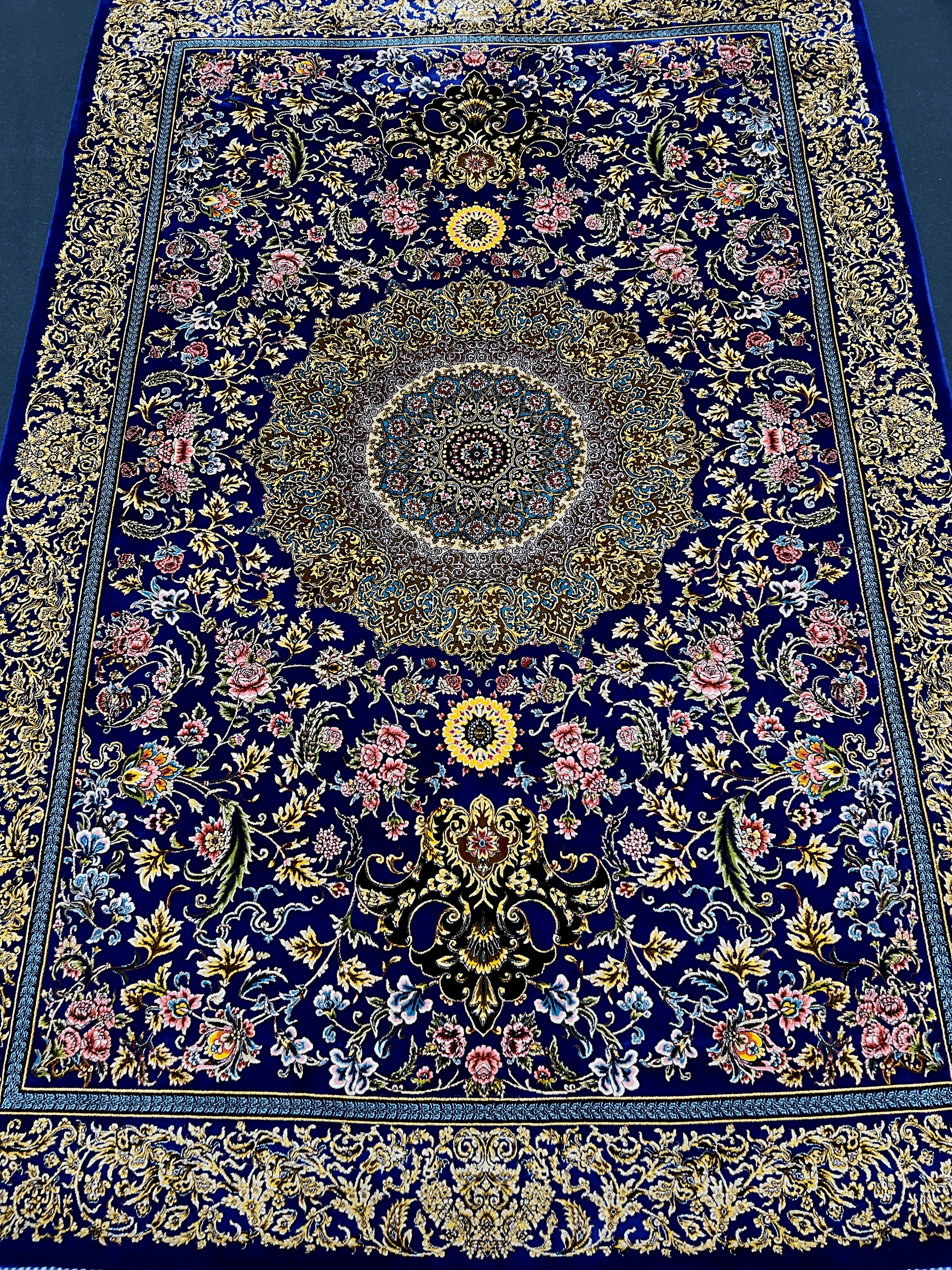 Celestial Masterpiece Navy and Green Rug