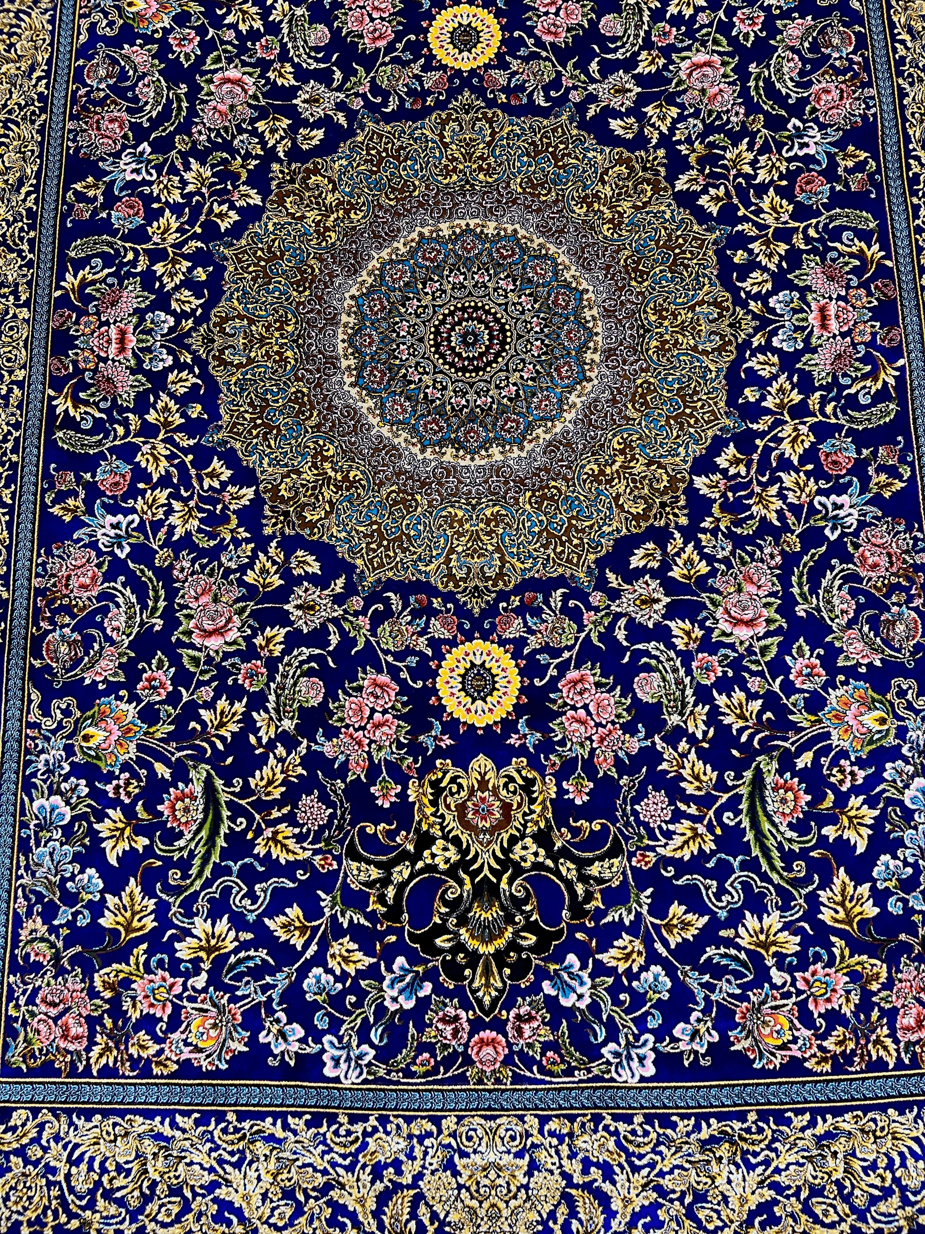 Celestial Masterpiece Navy and Green Rug