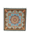 Blue Abstract Square Luxury Area Rug