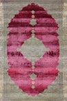 Pink Medallion Bamboo Silk Cotton Rug