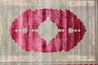 Pink Medallion Bamboo Silk Cotton Rug