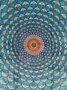 Turquoise Gonbad Dome Silk Rug